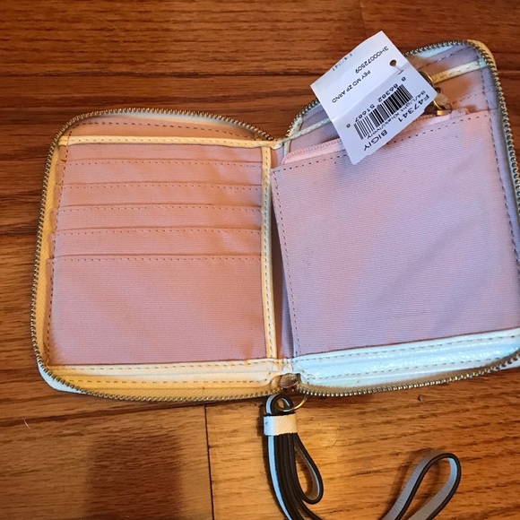 Coach Wristlet Wallet Tan/Cream Signature Series - Picture 2 of 3